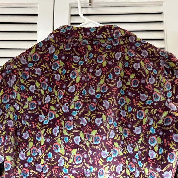 Free People Cotton Velvet Jacket Fully Lined Floral Bow Boho Small Petite - Picture 8 of 13